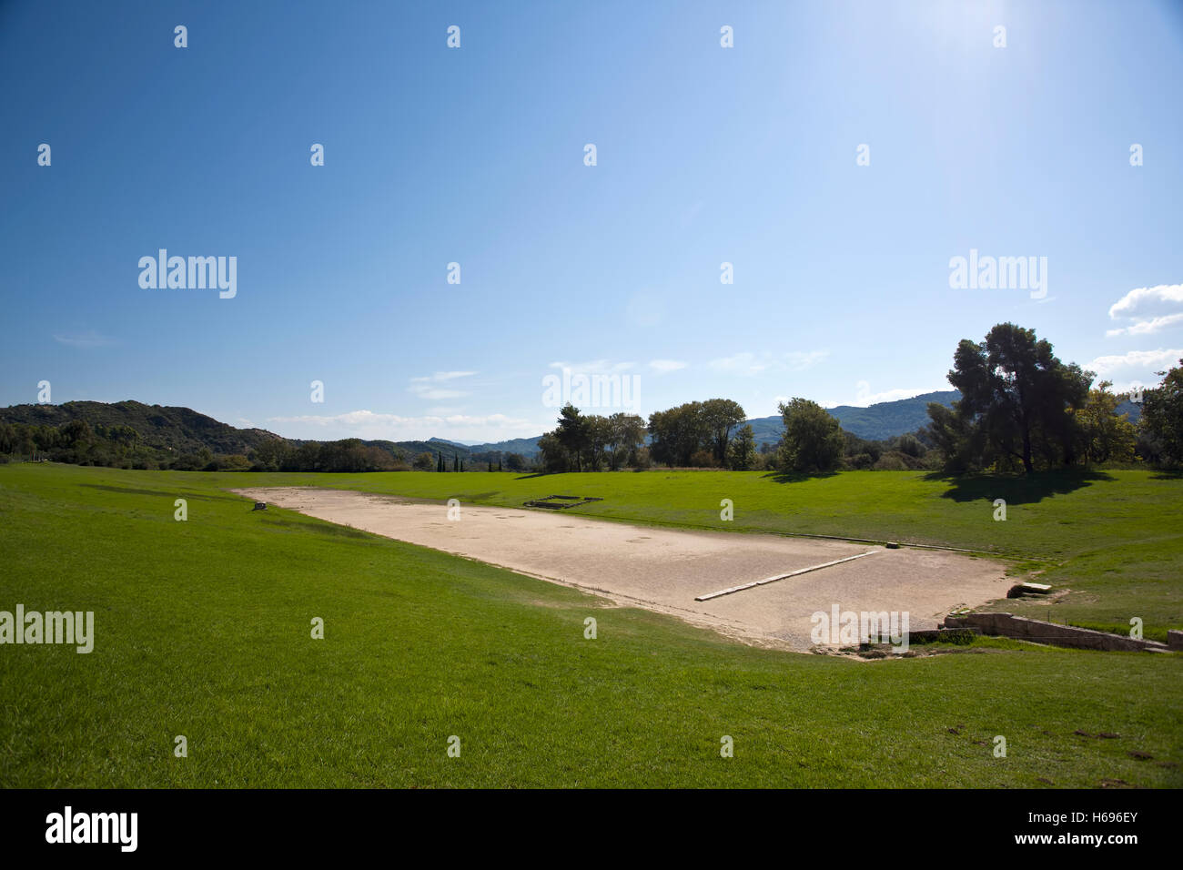 Antica Olimpia sito archeologico in Grecia Foto Stock