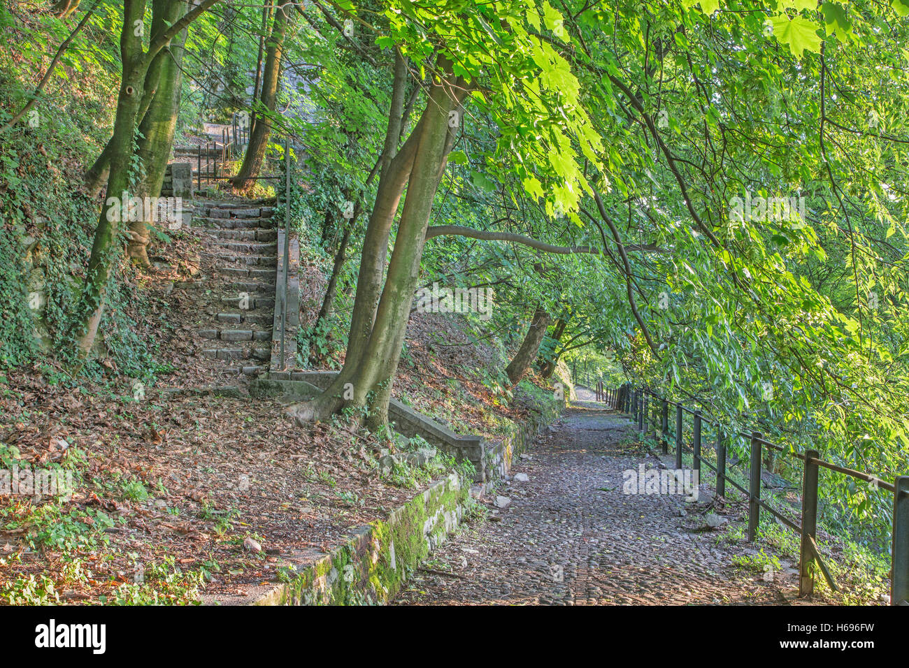 Brescia - Il parco sotto il castello Foto Stock