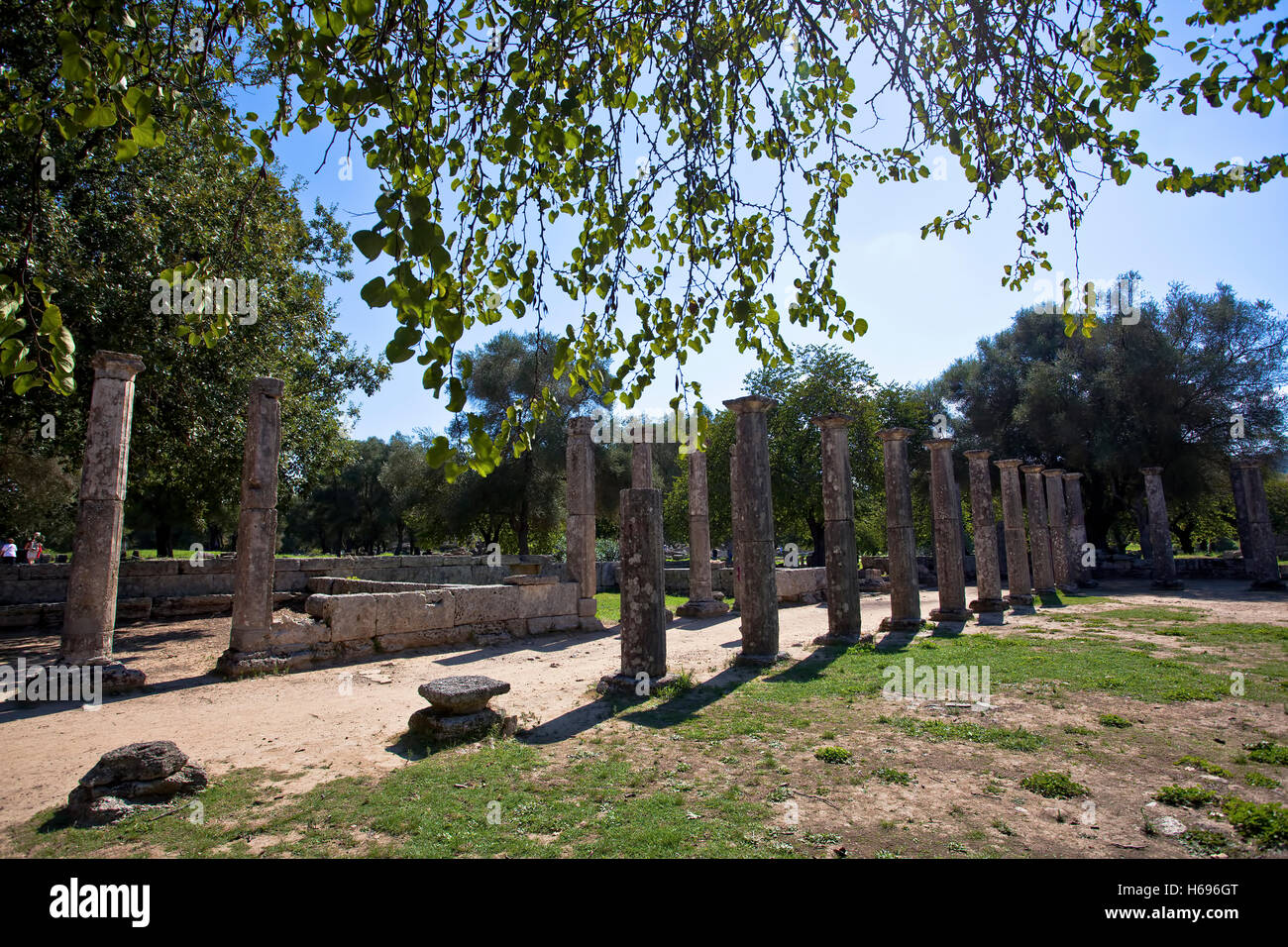 Antica Olimpia sito archeologico in Grecia Foto Stock