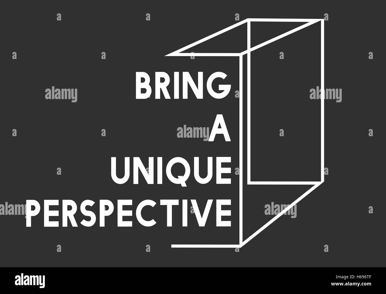 Pensando al di fuori del concetto di scatola Foto Stock