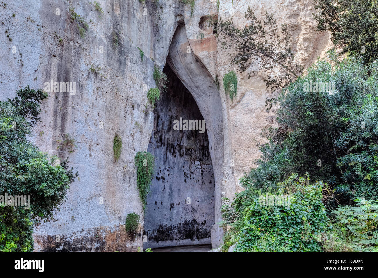 Orecchio di Dionigi, Latomia del Paradiso, il Parco Archeologico della Neapolis, Siracusa, Sicilia, Italia Foto Stock