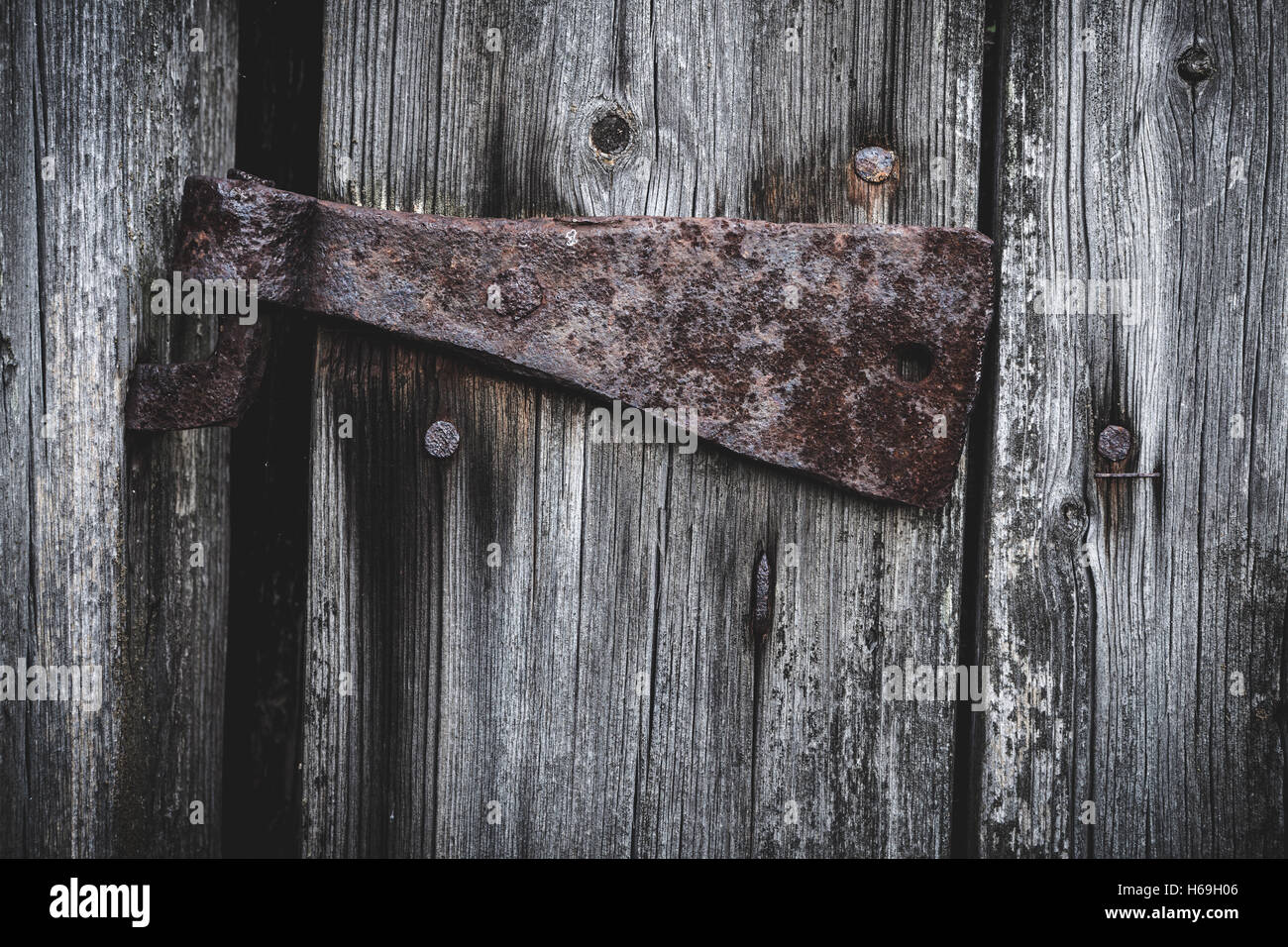 Vecchia cerniera arrugginita Foto Stock
