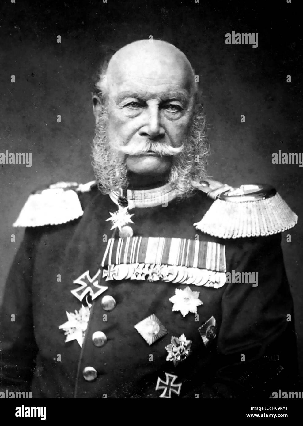 Il Kaiser Guglielmo I di Germania (1797-1888) circa 1885 Foto Stock