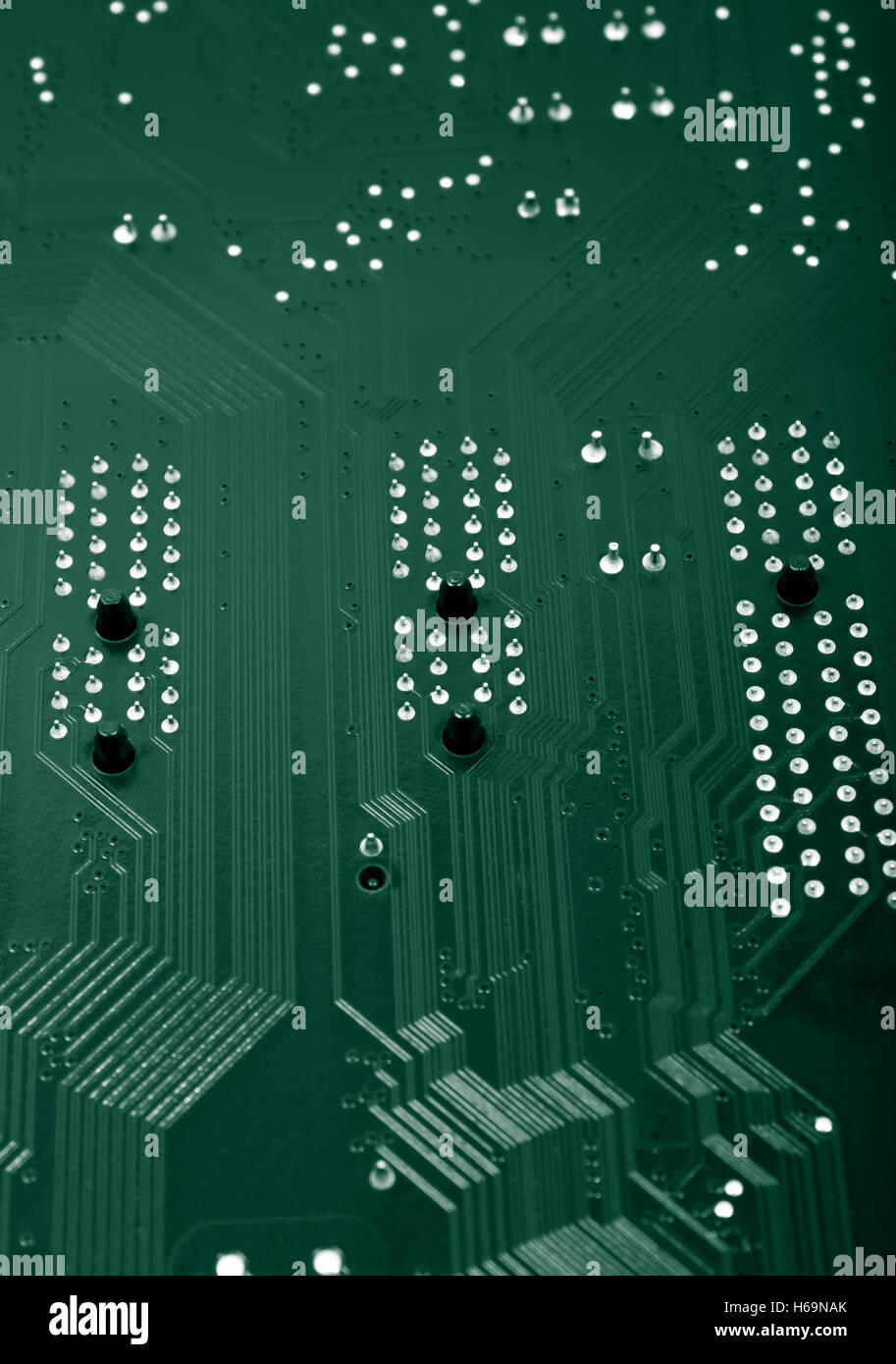 Immagine ravvicinata di retro computer mainboard Foto Stock
