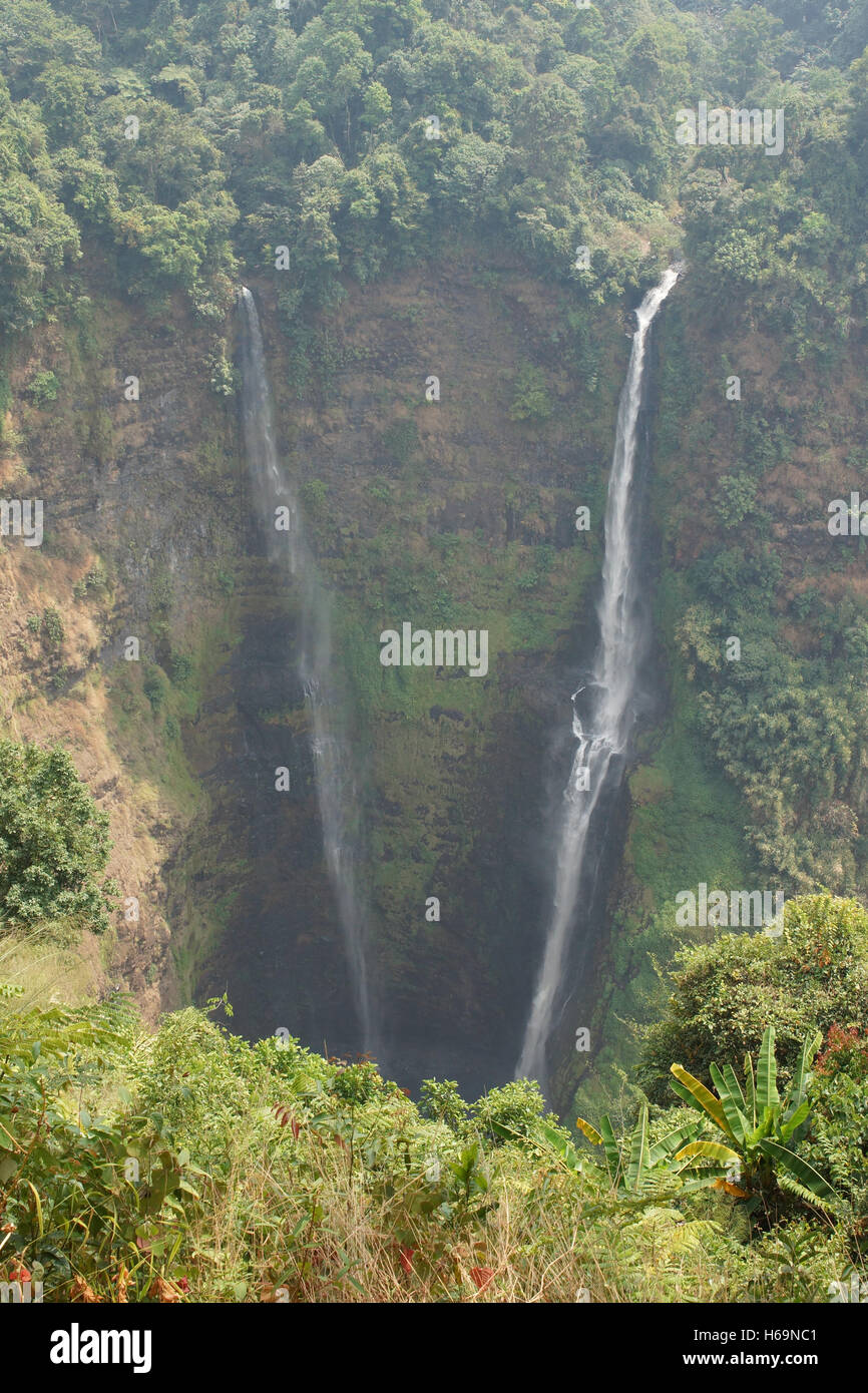 Tad Fane cascata, Bolaven Plateau, Laos, Asia Foto Stock