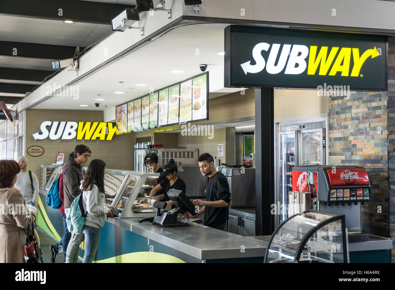 Una uscita della metropolitana a Sydney in Australia Foto Stock