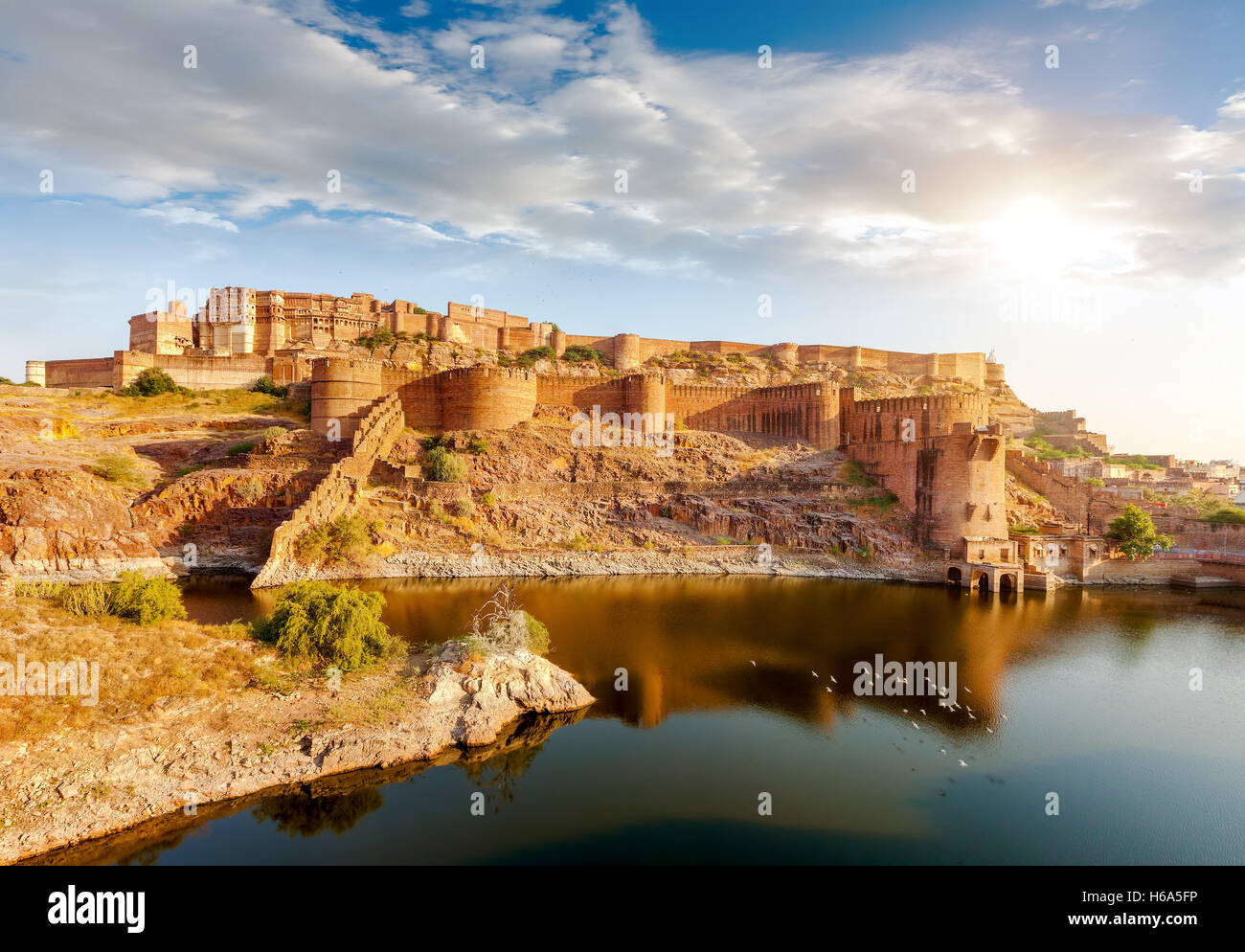 Forte Mehrangarh, Jodhpur, Rajasthan, India, Asia Foto Stock