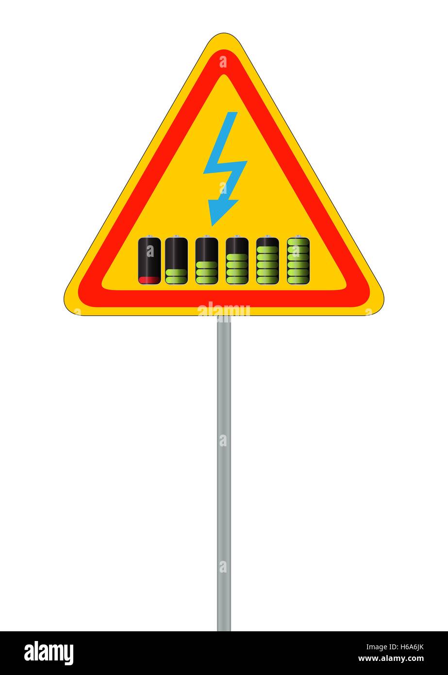 Concetto di stazione di carburante per veicoli elettrici a batterie. Vector illu Illustrazione Vettoriale