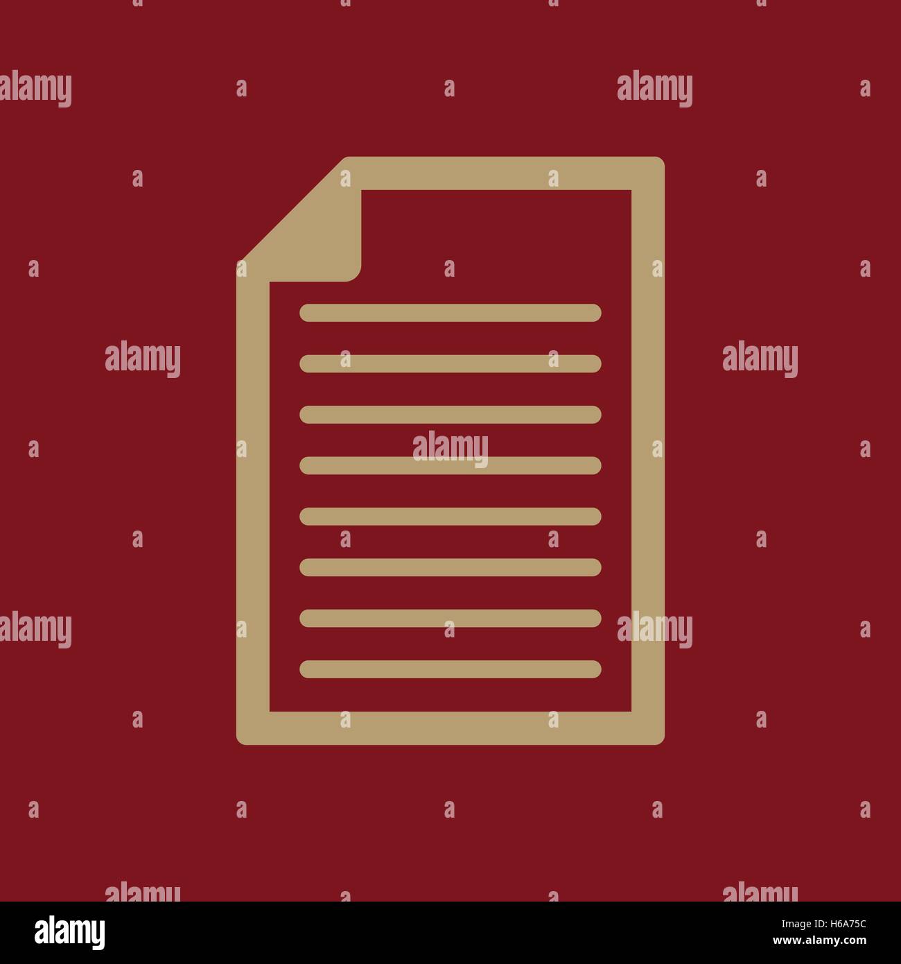 L'icona del documento. Simbolo di Notes. Appartamento Illustrazione Vettoriale