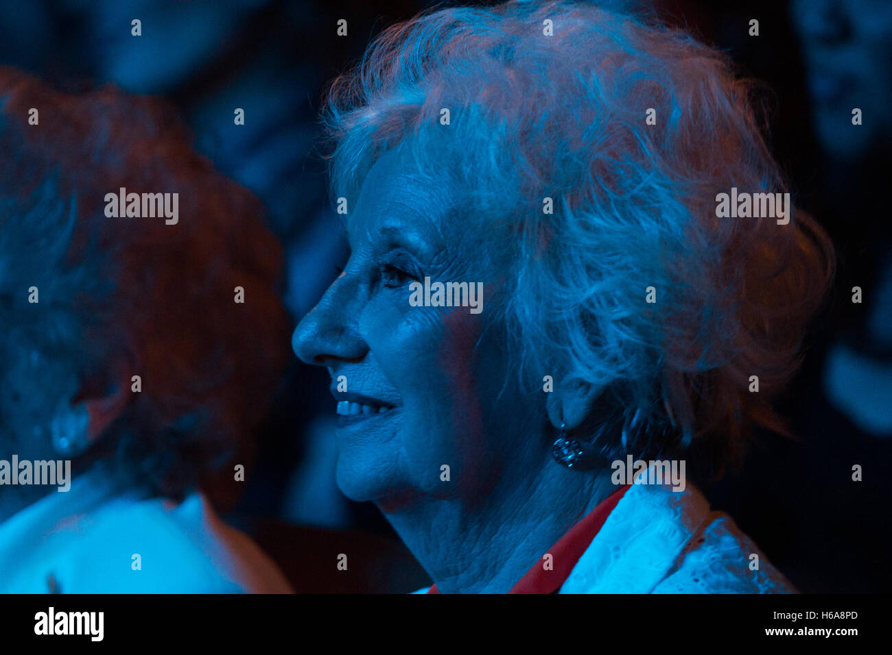 Buenos Aires, Argentina. 25 ott 2016. Estela de Carlotto, presidente delle nonne di Plaza de Mayo durante la celebrazione del 39o anniversario dell'organizzazione Foto Stock
