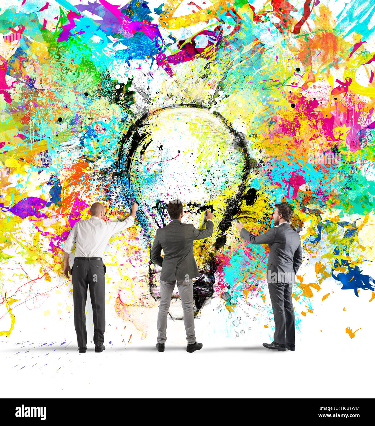 Verniciatura di una nuova idea creativa Foto Stock