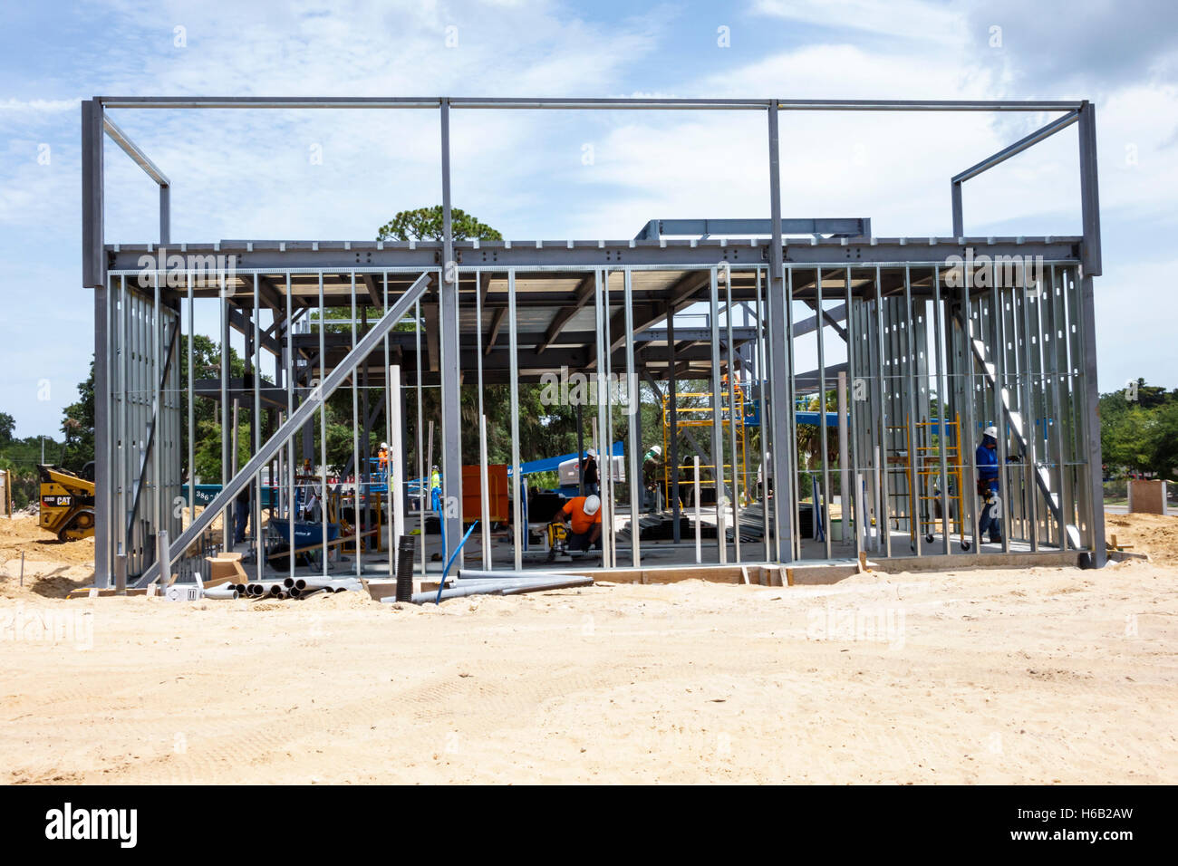 Florida,Sud,Palm Coast,in costruzione,nuovo edificio commerciale,struttura,cornice,ristorante fast food,visitatori viaggio turistico tour touris Foto Stock