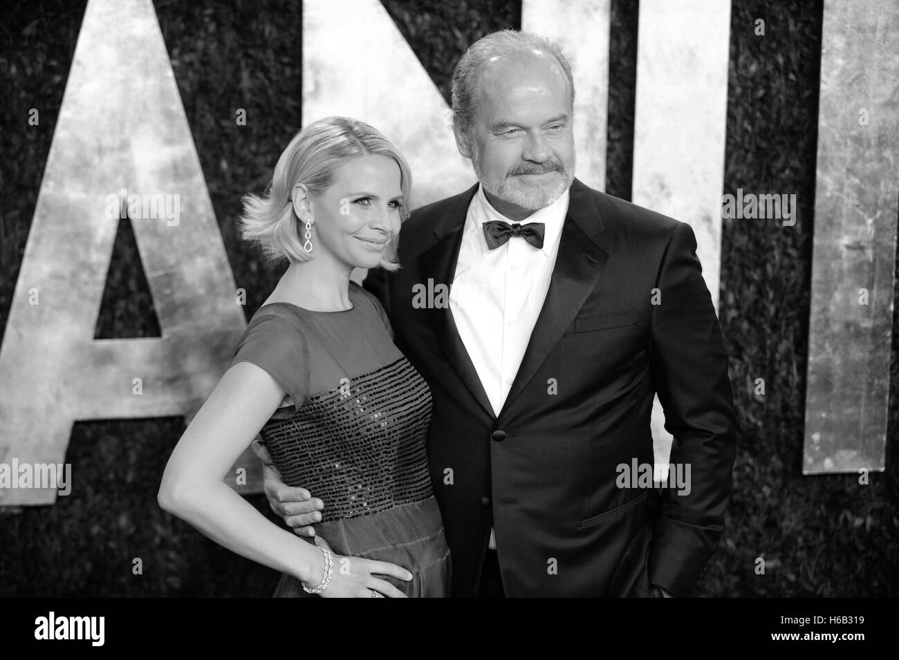 Kelsey Grammer e moglie Kate arrivano Walsh per il 2013 Vanity Fair Oscar Party hosted by Graydon Carter al Sunset Tower il 24 febbraio 2013 in West Hollywood, California. Foto Stock