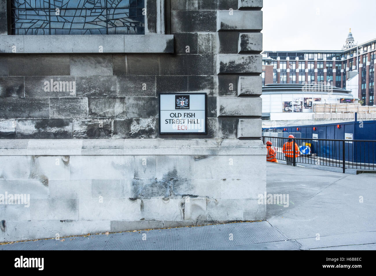 Pesce vecchio Street Hill nella città di Londra, Regno Unito Foto Stock