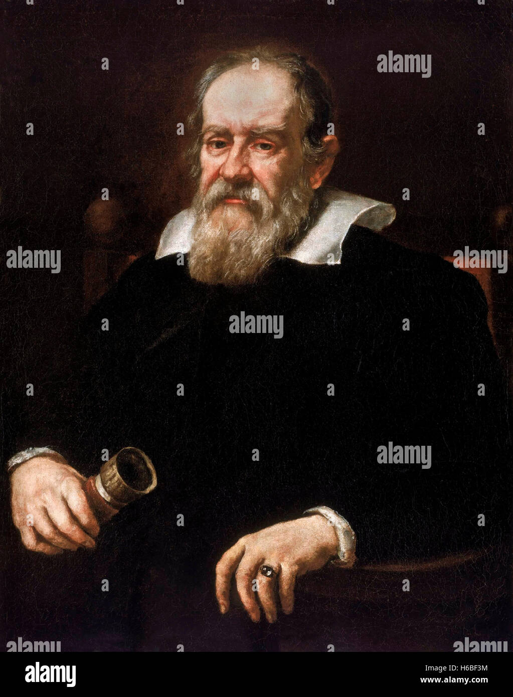 Galileo Galilei (1564-1642) ritratto da Giusto Sustermans, 1636. Foto Stock