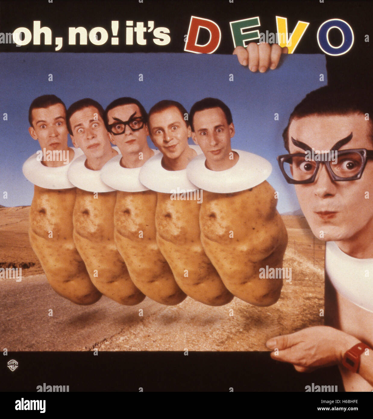 DEVO, circa ottanta. Coperchio del Devo's album "Oh no! La sua Devo' solo uso editoriale. Foto Stock