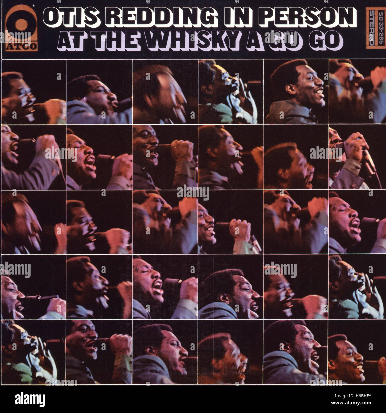 Coperchio del 1968 album 'Otis Redding in persona: dal vivo al whisky A Go Go" Foto Stock