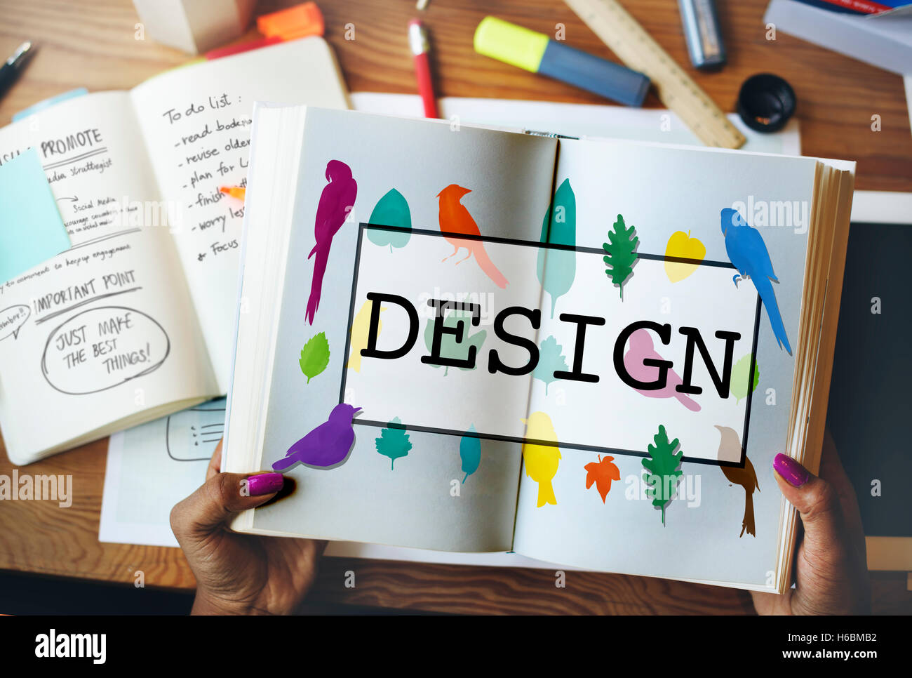 Idea progettuale creare blueprint Creative Concept Foto Stock