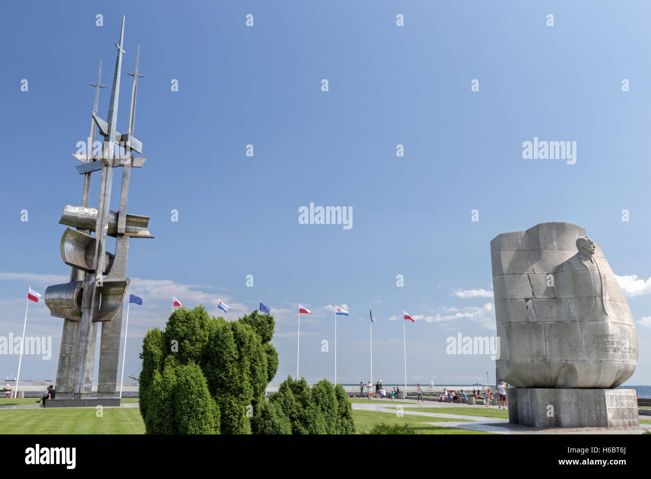 Monumento di Joseph Conrad, Gdynia, Polonia Foto Stock