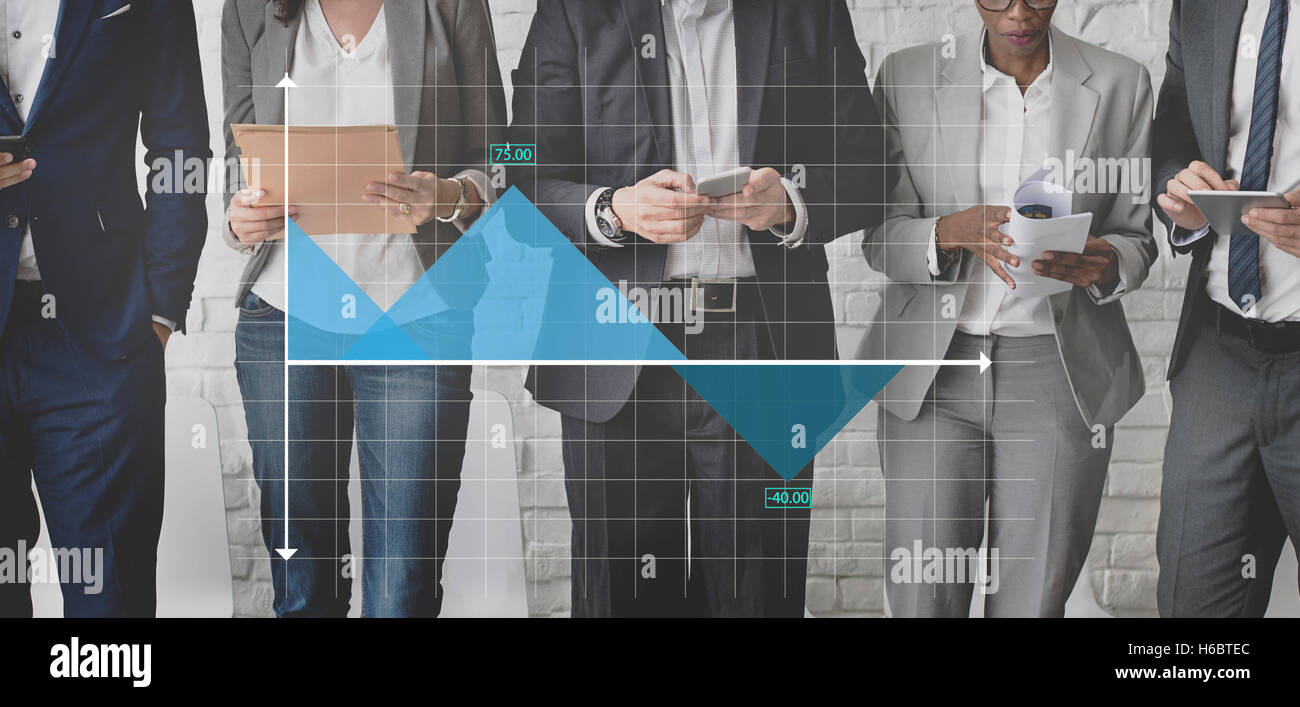 Area diagramma grafico di analisi statistiche di concetto Foto Stock
