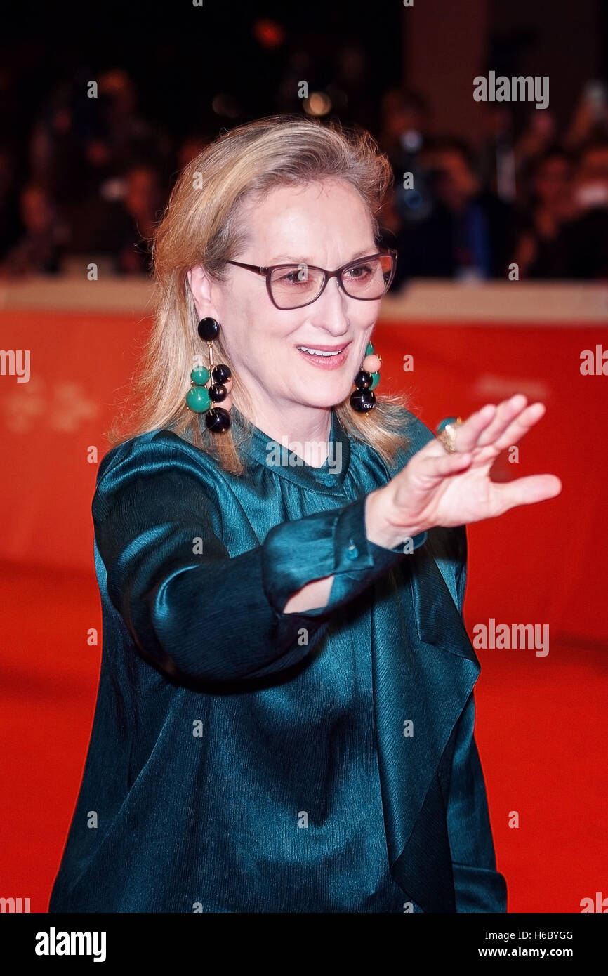 Roma, Italia - 20 ottobre 2016. L'attrice statunitense Meryl Streep sul tappeto rosso al Festival di Roma. Presso l Auditorium Par Foto Stock