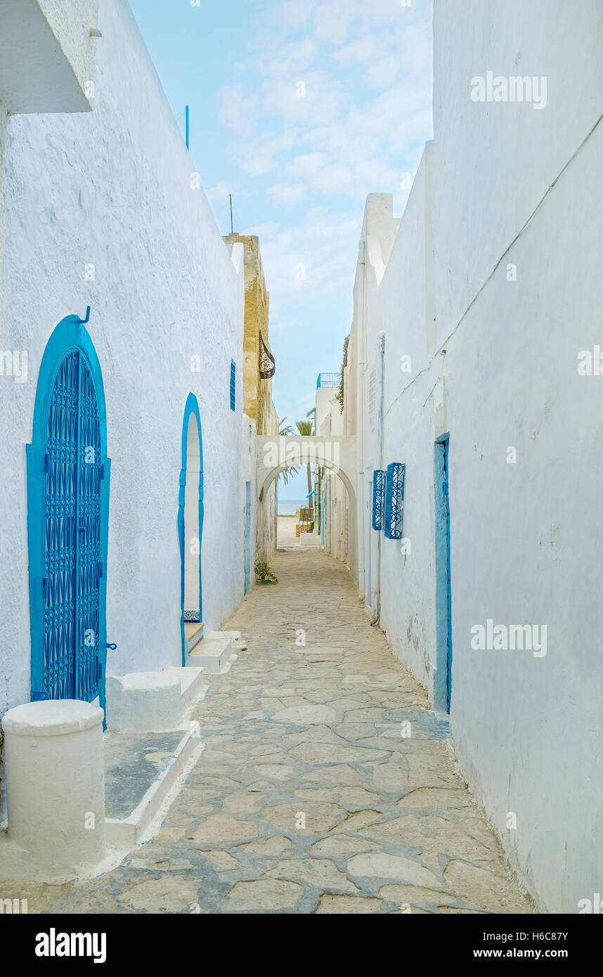 Hammamet è una delle località più famose della Tunisia, trova in Cap Bon. Foto Stock