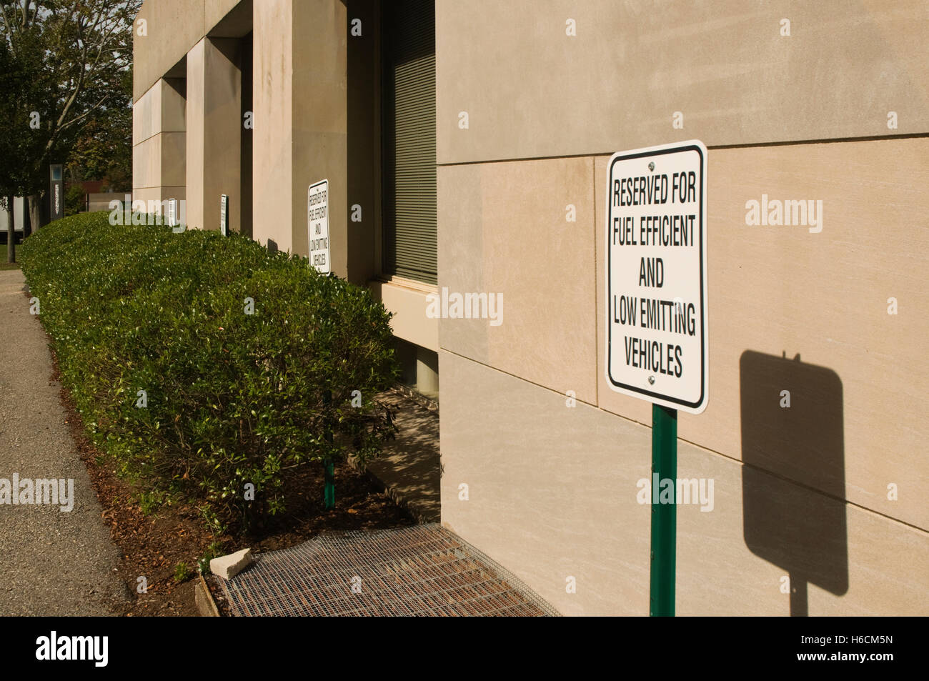 Stati Uniti d'America (USA), Middletown, Connecticut, CT, spazi per il parcheggio auto per "combustibile efficiente e a bassa emissione dei veicoli Foto Stock