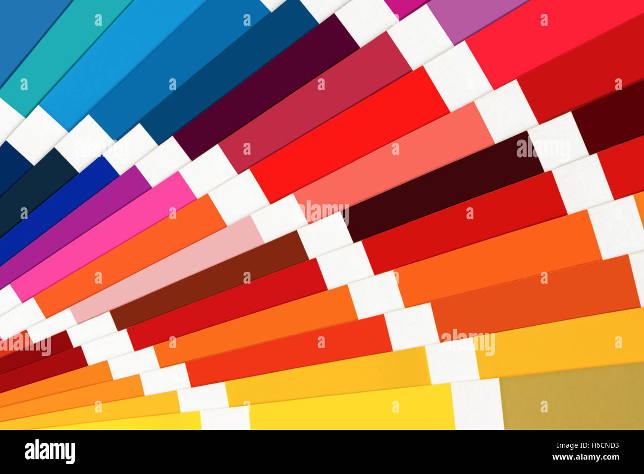 Tavolozza di colori Guide chiudere verso l'alto. Catalogo colorato. Foto Stock
