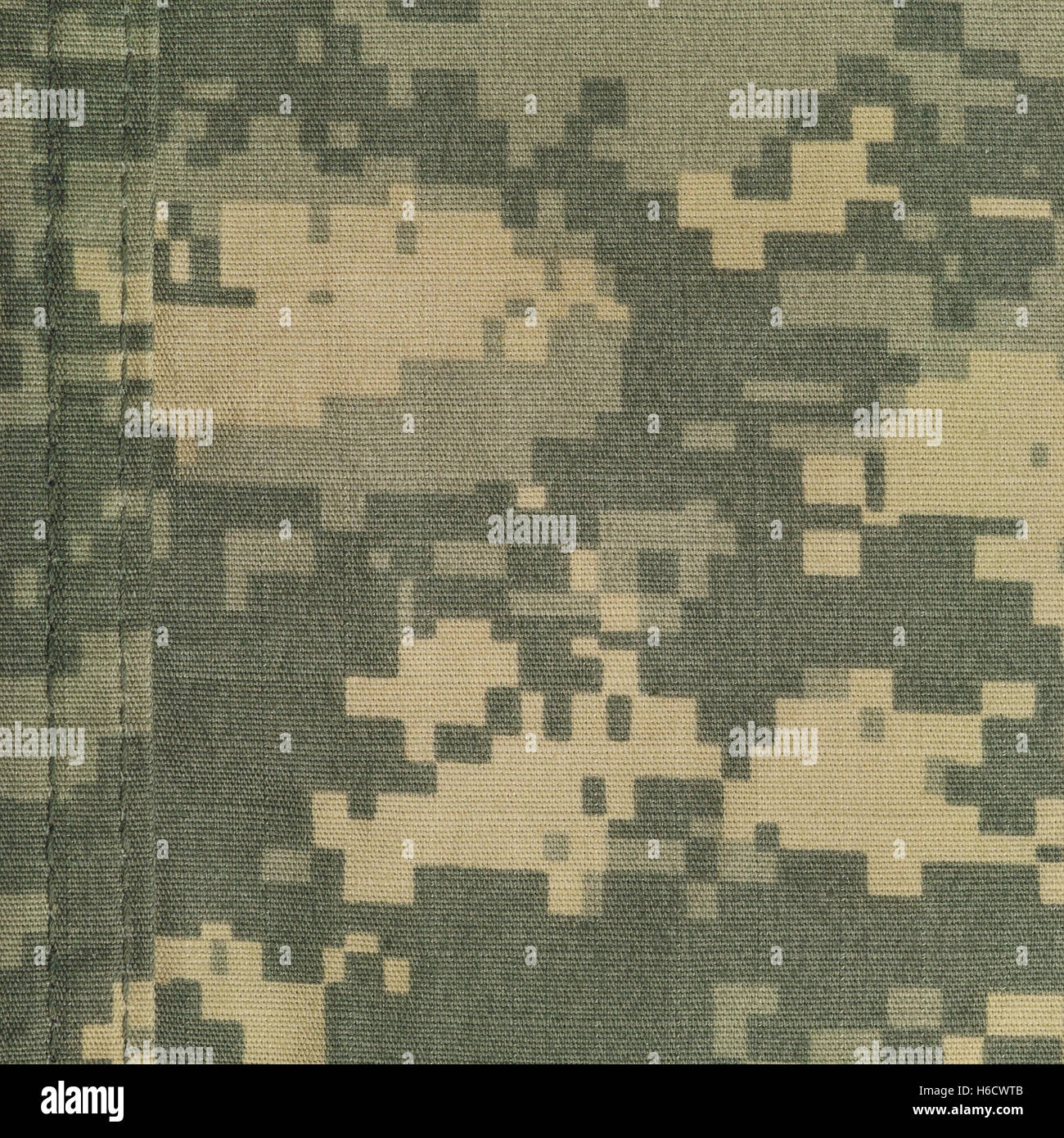 Universale disegno camouflage, ARMY COMBAT UNIFORM digital camo, filettatura doppia cucitura, militari USA macro ACU closeup, dettagliata Foto Stock