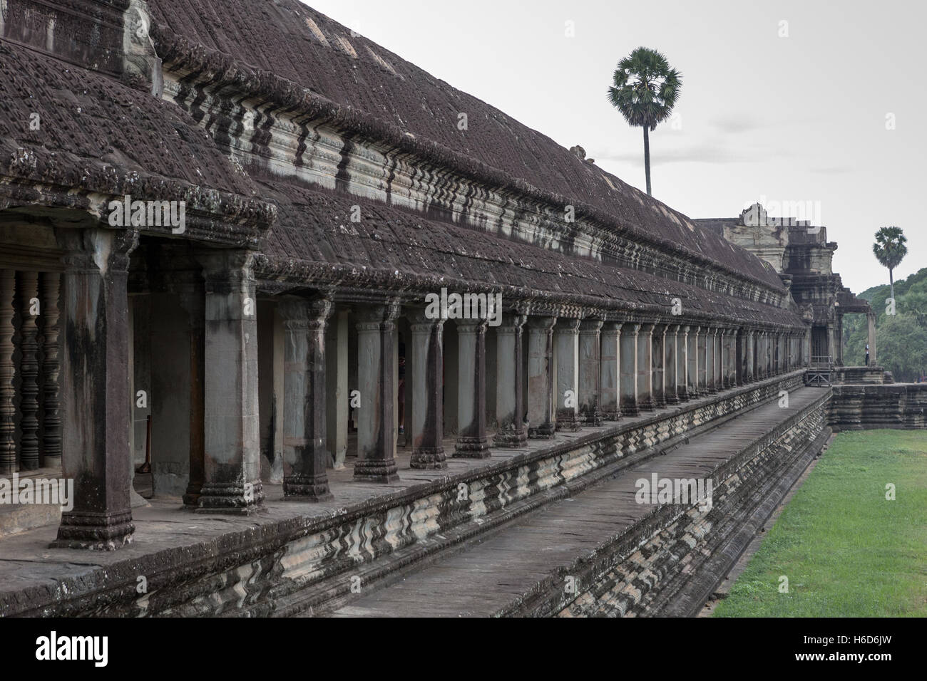 Corridoi, architettura Khmer, Angkor Wat, Cambogia Foto Stock