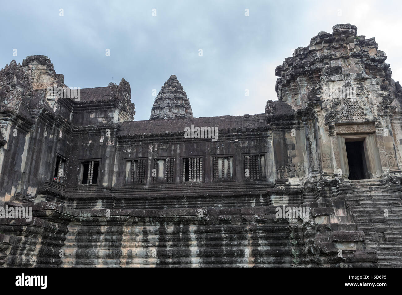 Architettura Khmer, Angkor Wat, Cambogia Foto Stock