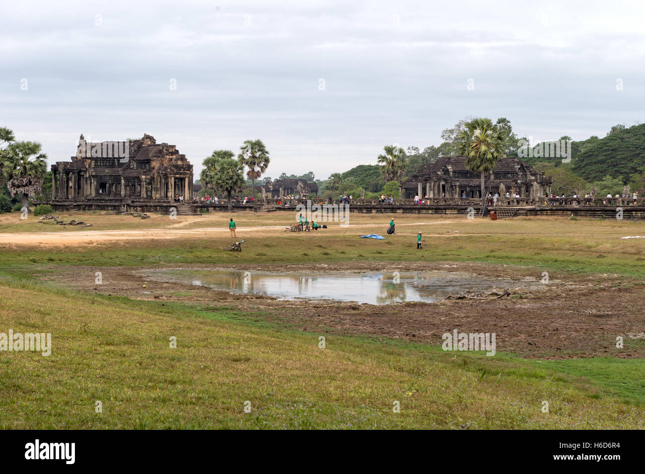 Biblioteca, architettura Khmer, Angkor Wat, Cambogia Foto Stock
