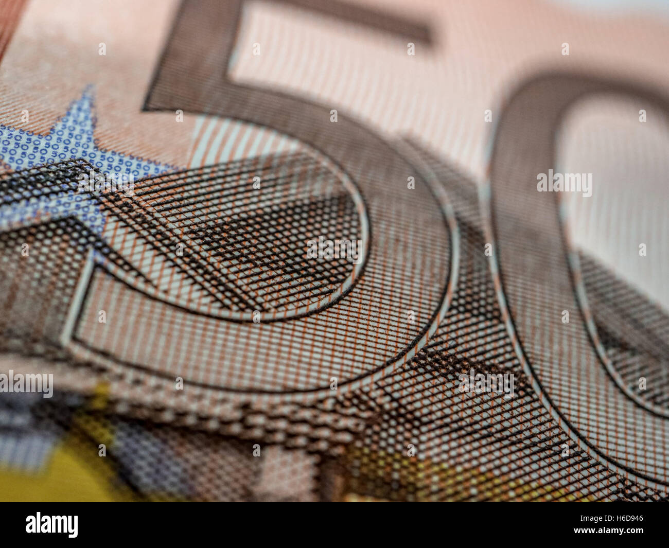 cinquanta euro fattura Foto Stock