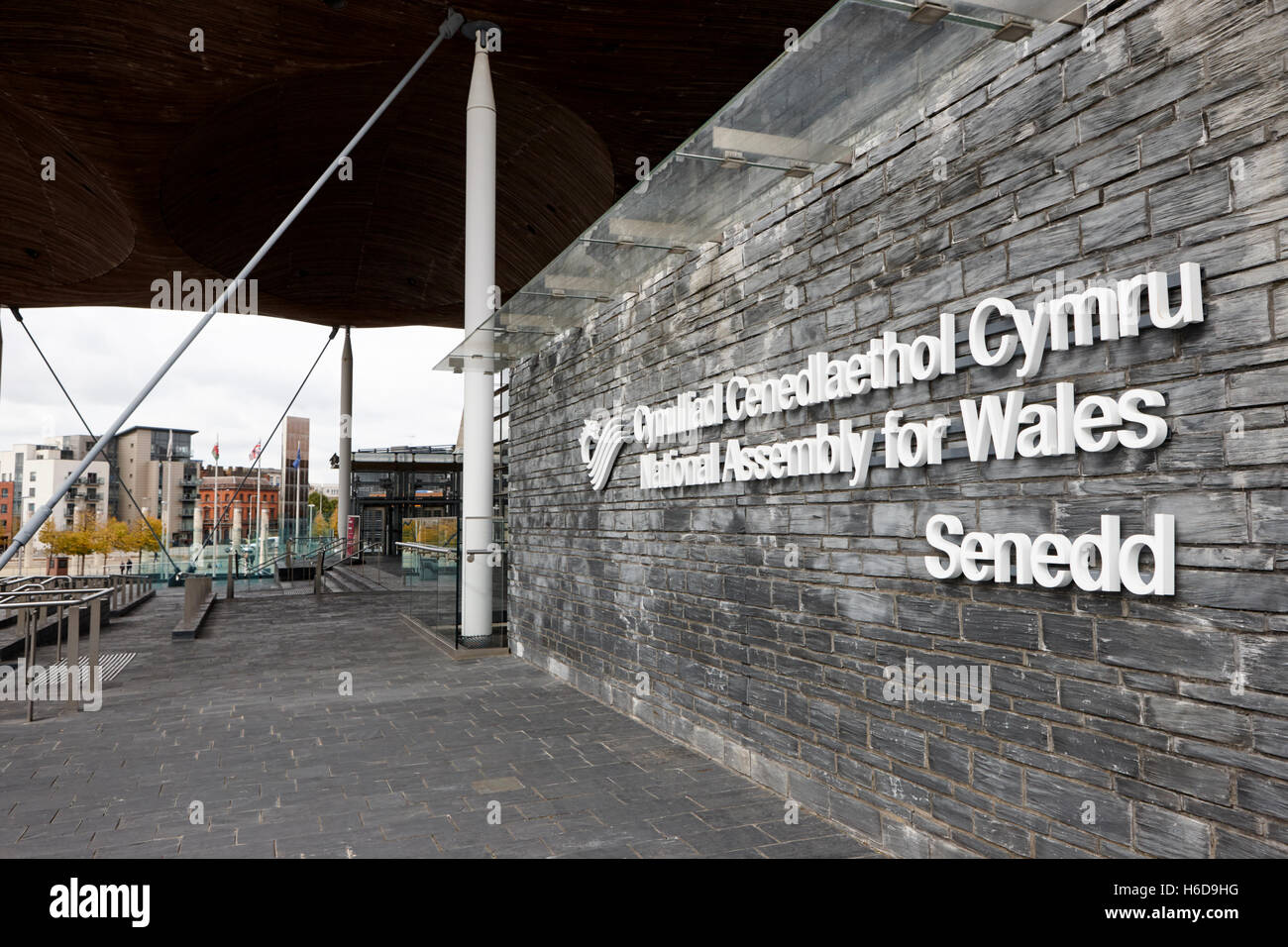 Senedd National Assembly for Wales edificio Galles Cardiff Regno Unito Foto Stock