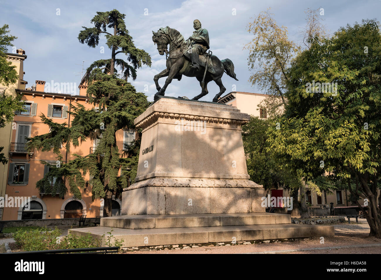 Il monumento a Giuseppe Garibaldi, Verona, Italia settentrionale della regione Veneto, Europa Foto Stock