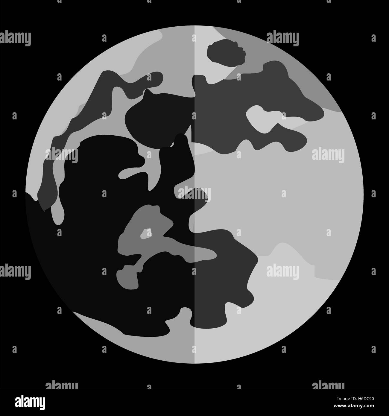 Vettore del sistema solare luna Illustrazione Vettoriale