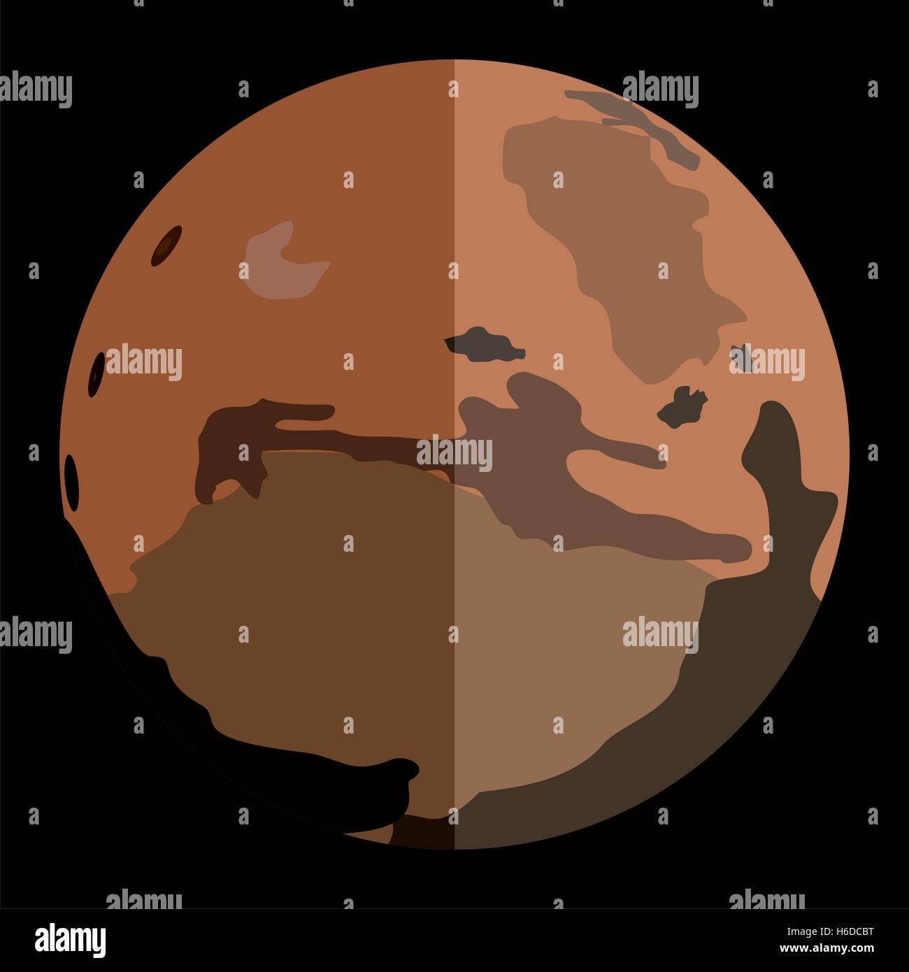 Vettore sistema solare pianeta Marte Illustrazione Vettoriale