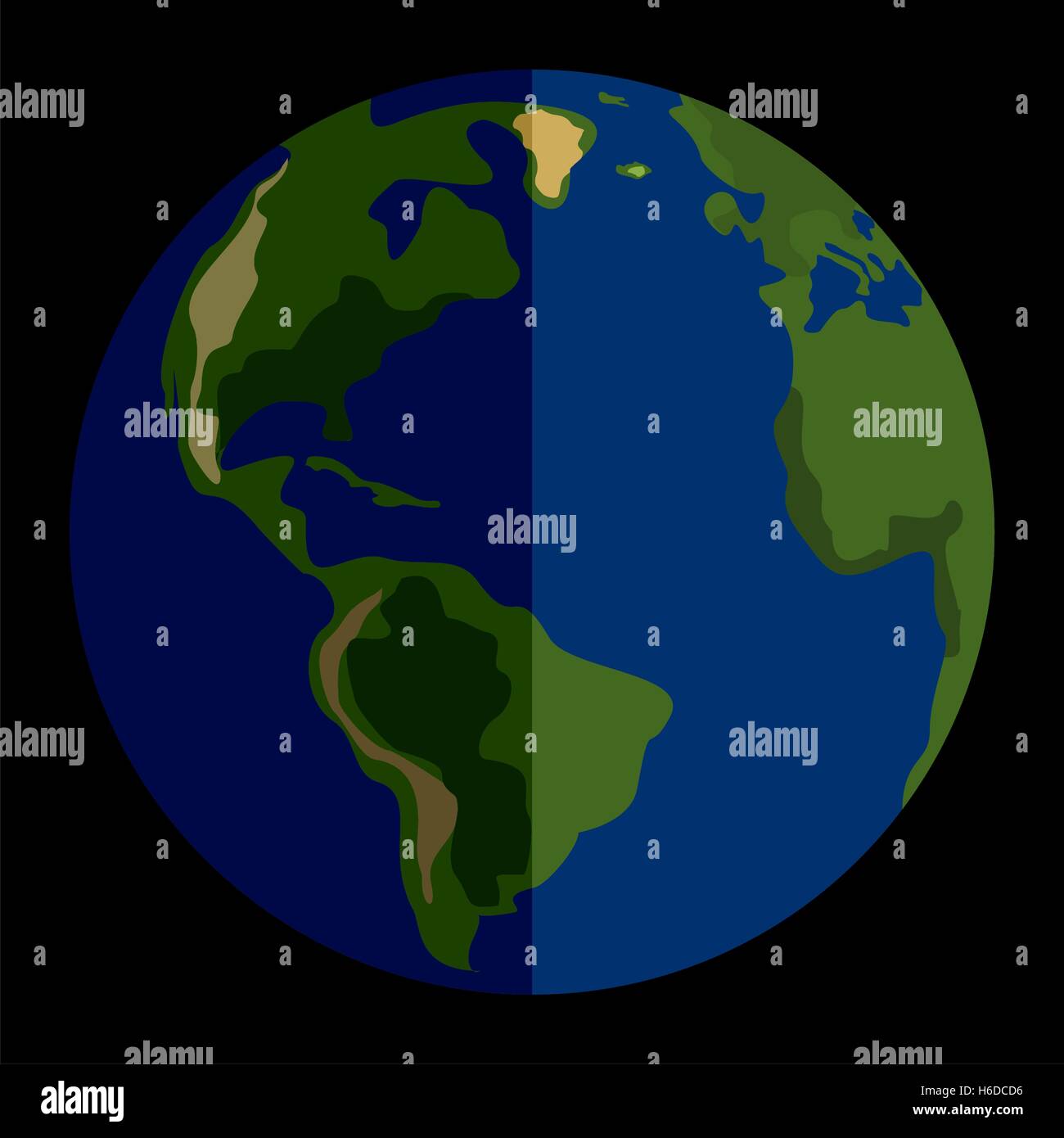 Vettore del sistema solare il pianeta Terra Illustrazione Vettoriale