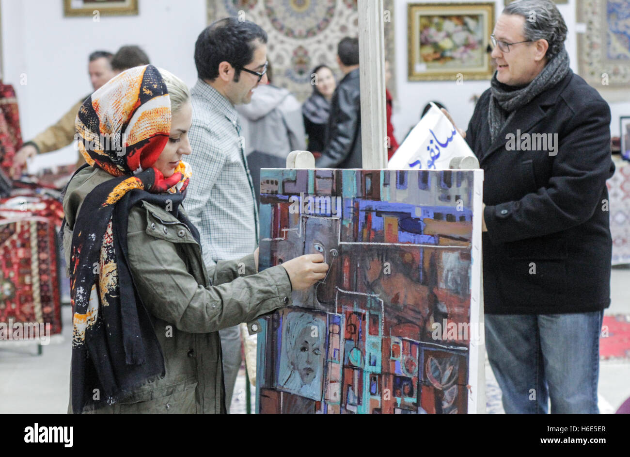 Bucarest, Romania, 7 Febbraio 2016: Cultura iraniana giorni a Bucarest in una serie di eventi destinati a portare la cultura persiana e ar Foto Stock