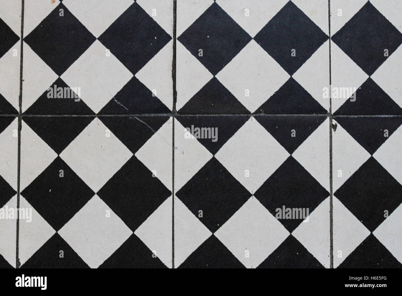 Bucarest, Romania, 14 Febbraio 2016: Background: bianco e nero faience Foto Stock