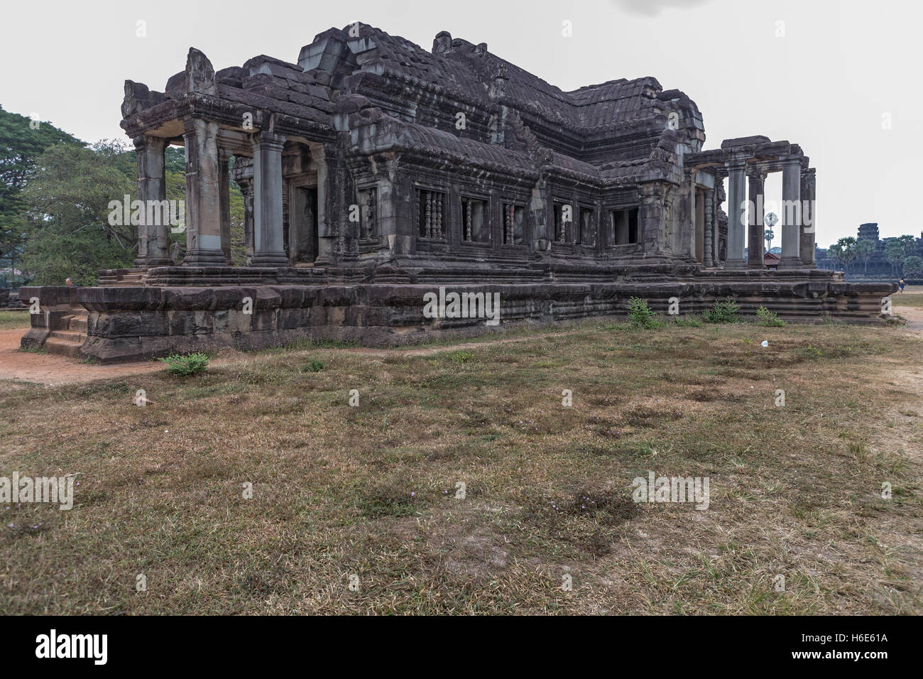 Biblioteca, architettura Khmer, Angkor Wat, Cambogia Foto Stock