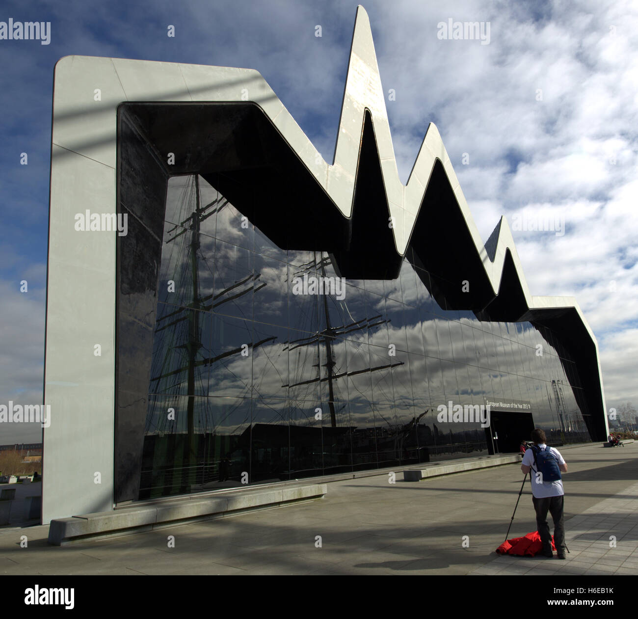 Riverside Museum è la posizione corrente del Glasgow del Museo dei Trasporti. Foto Stock
