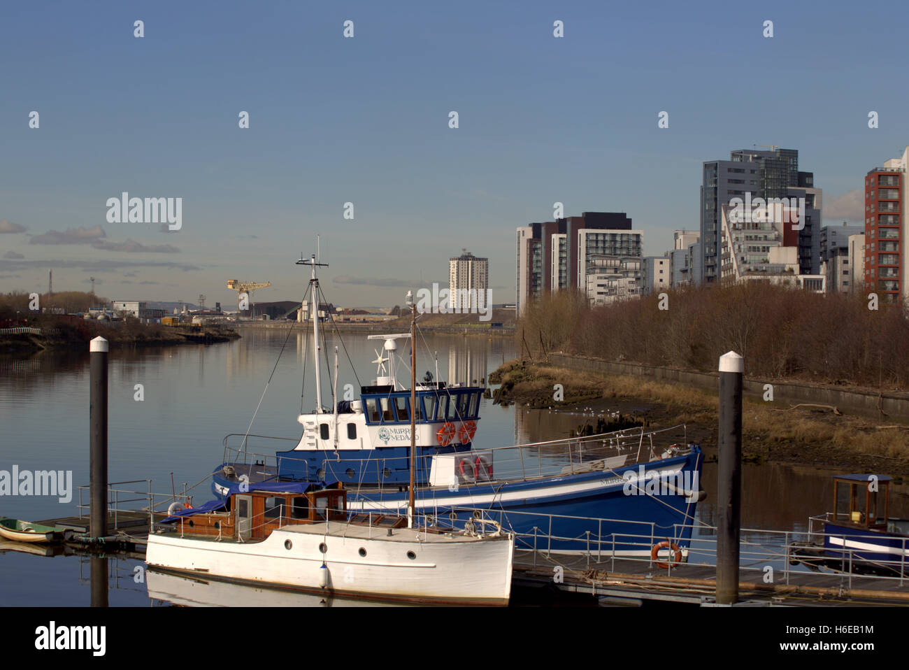 Riverside Museum è la posizione corrente del Glasgow del Museo dei Trasporti. Foto Stock