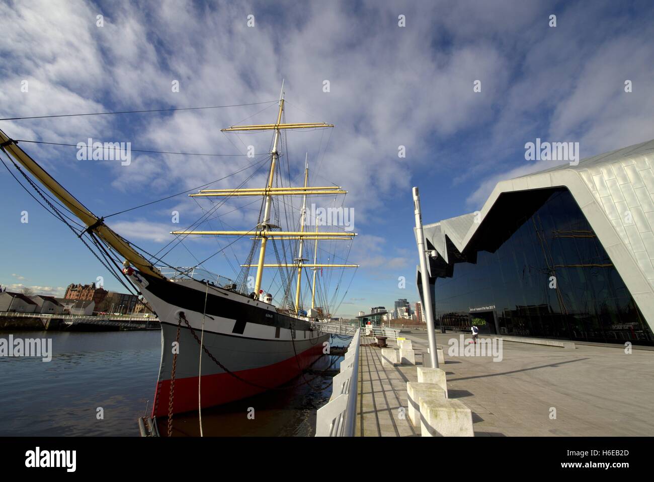 Riverside Museum è la posizione corrente del Glasgow del Museo dei Trasporti. Foto Stock