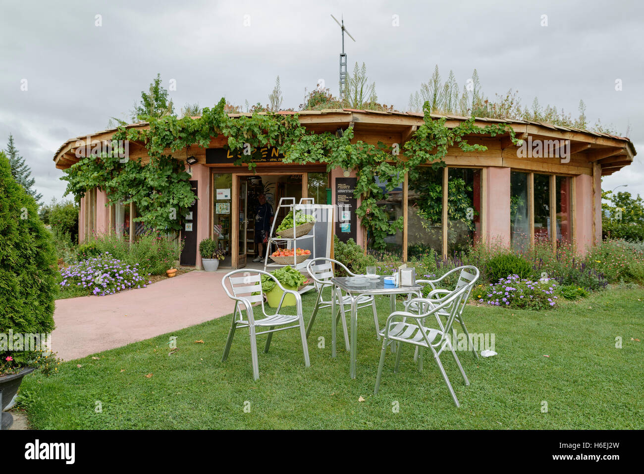 Sensi del parco, centro di interpretazione del giardinaggio e orticoltura ecologica Lorenea, Noain, Navarra, Spagna, Europa. Foto Stock