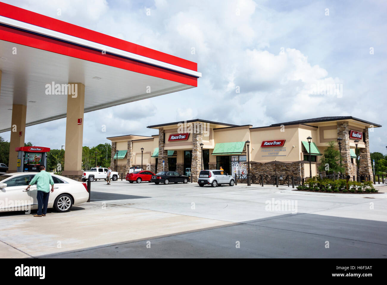 St. Saint Lucie Florida, Race Trac, distributore di benzina, benzina, minimarket, FL160807004 Foto Stock