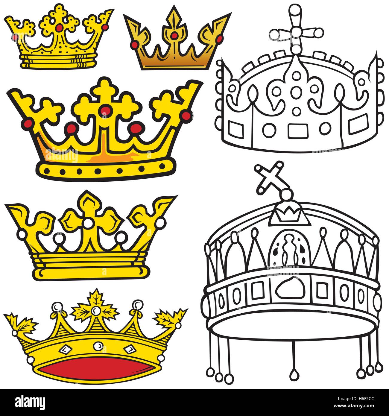 Royal Crown Collection Illustrazione Vettoriale