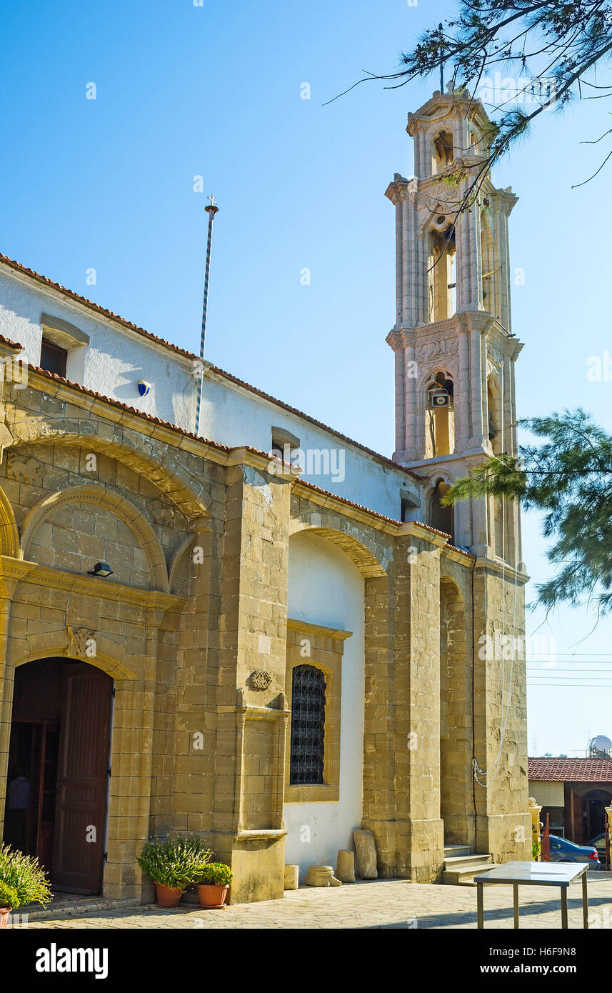 La Chiesa del Santo Patrono del paese - San Charalambos, Kato Drys, Cipro. Foto Stock