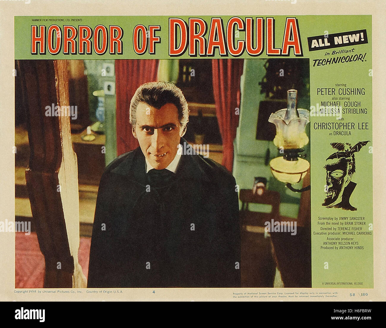 L'orrore di Dracula - Movie Poster - Foto Stock