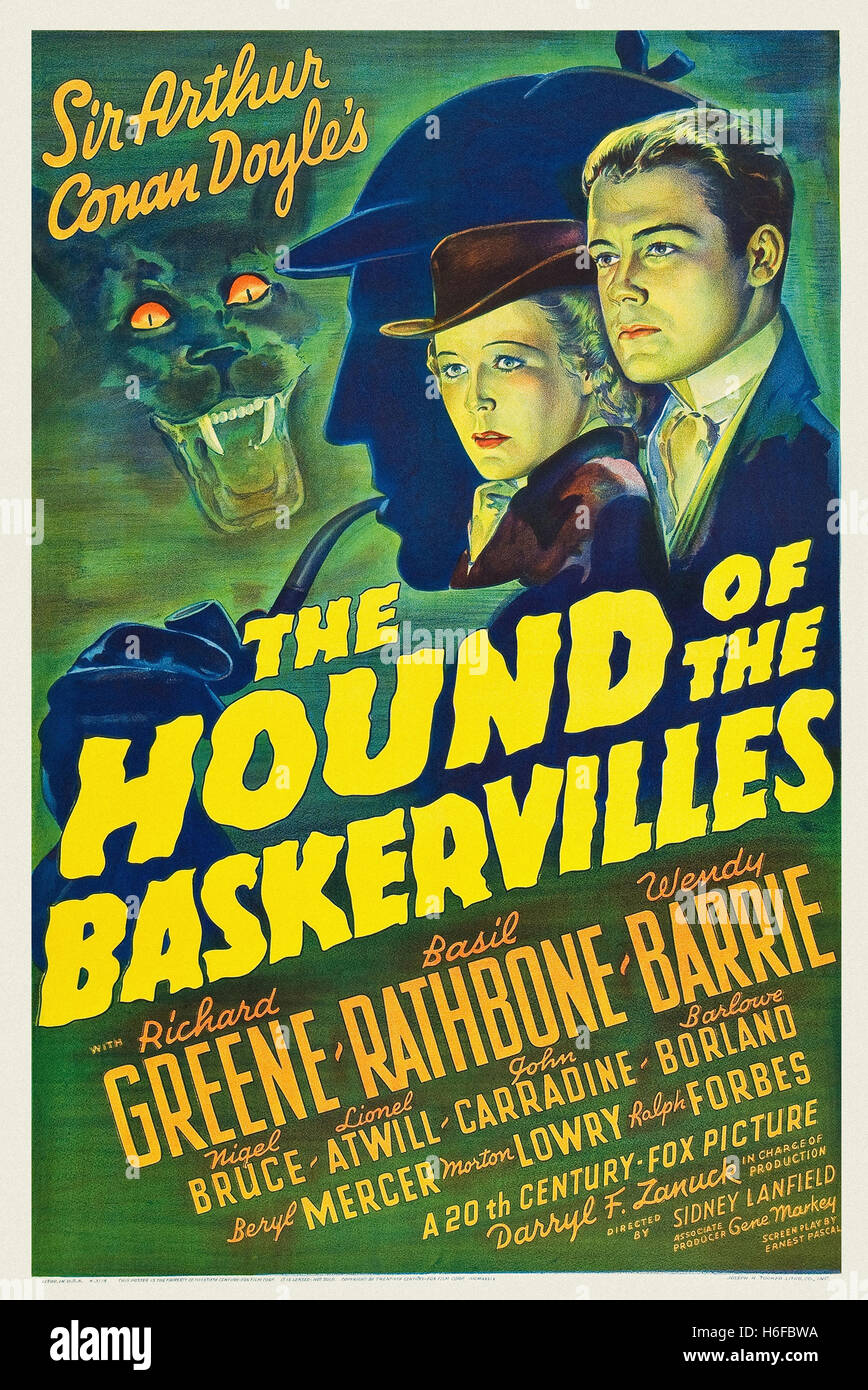 Hound del Baskervilles, La (1939) - Movie Poster - Foto Stock